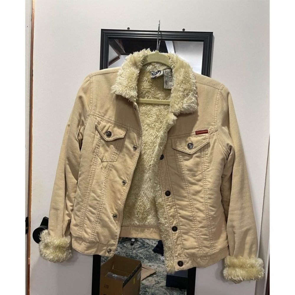 Roxy Jean Fur Lined Corduroy Jacket
